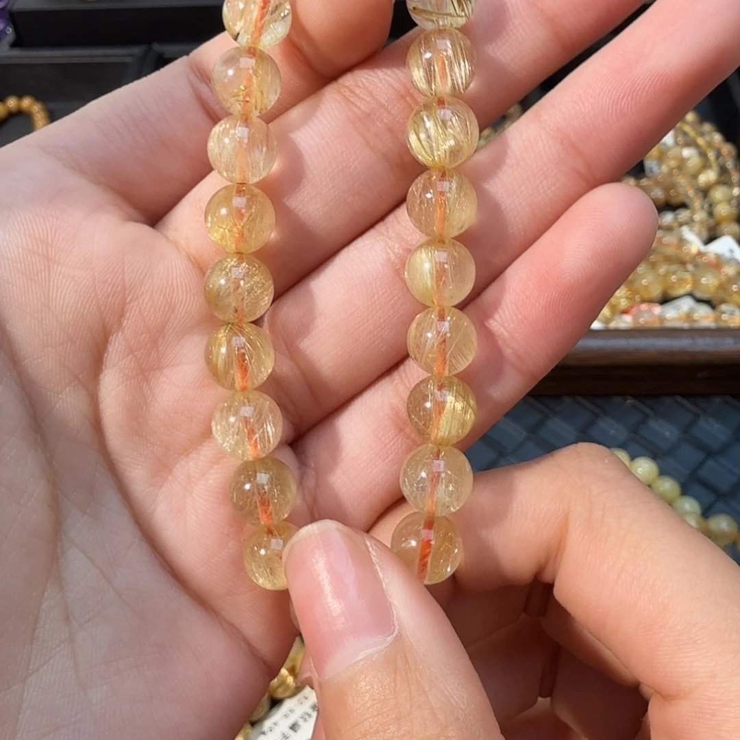 手链发晶未镶嵌天然金发晶