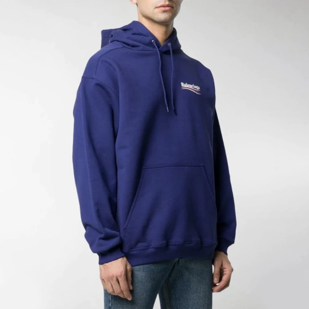 99新 Balenciaga/巴黎世家 8488/印花连帽套头长袖卫衣/L码/98新