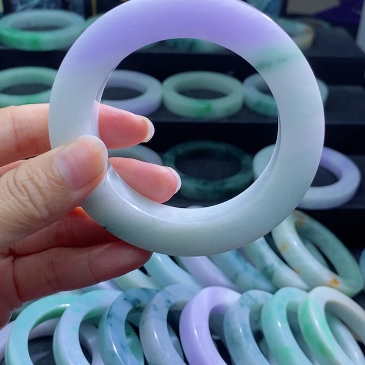 定制翡翠手镯未镶嵌咖**侣