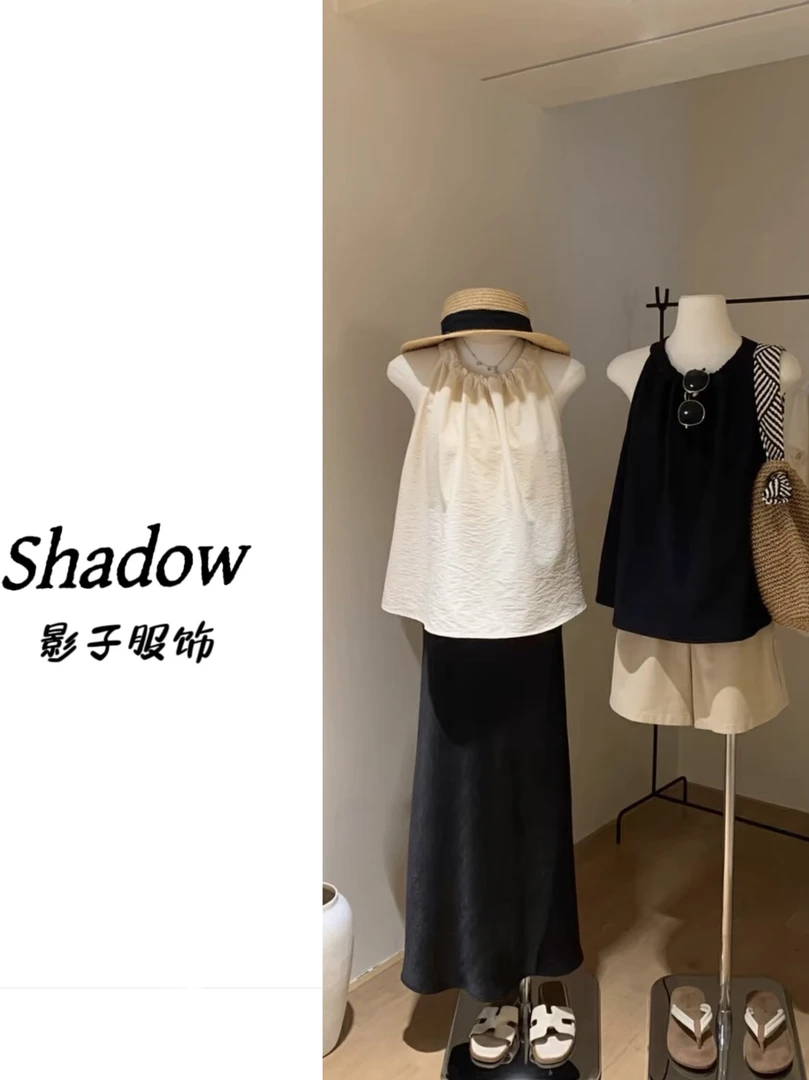 【001-087编号】韩系2025夏季显瘦时尚百搭小众短袖女装气质休闲