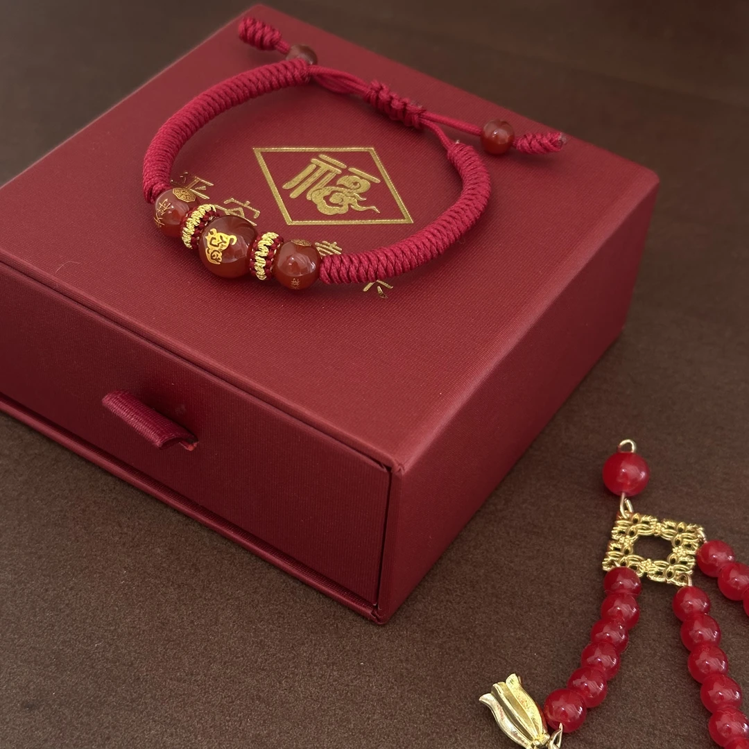 铜合金手链 小红绳diy设计款生肖蛇