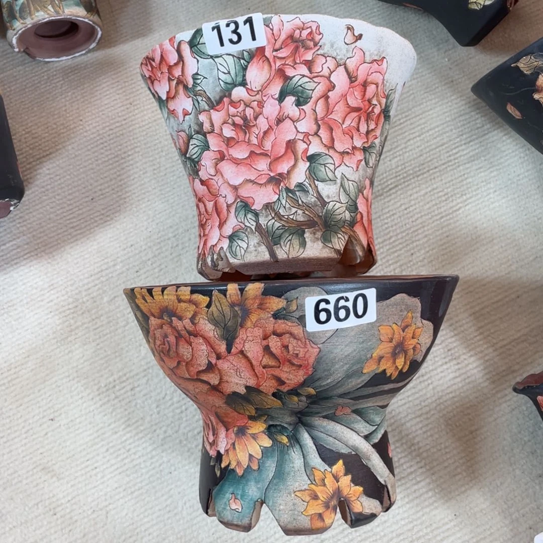 紫砂花盆嘟****。陶瓷多肉花盆瑕疵