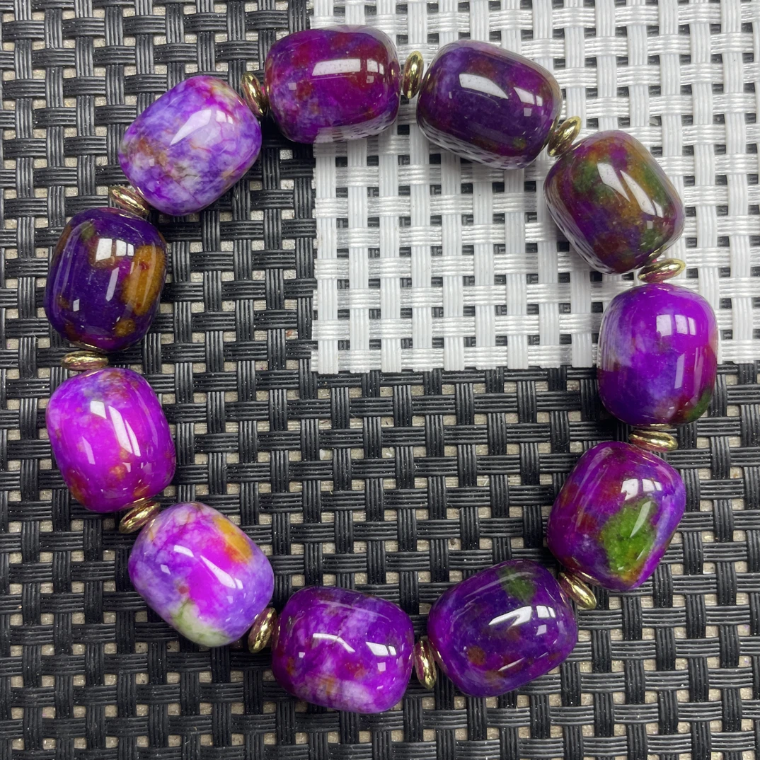 紫花色15mm桶珠320