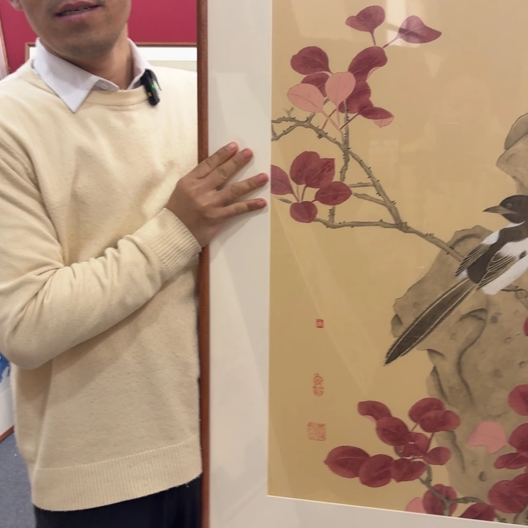 国画手绘作品带框包邮120成60