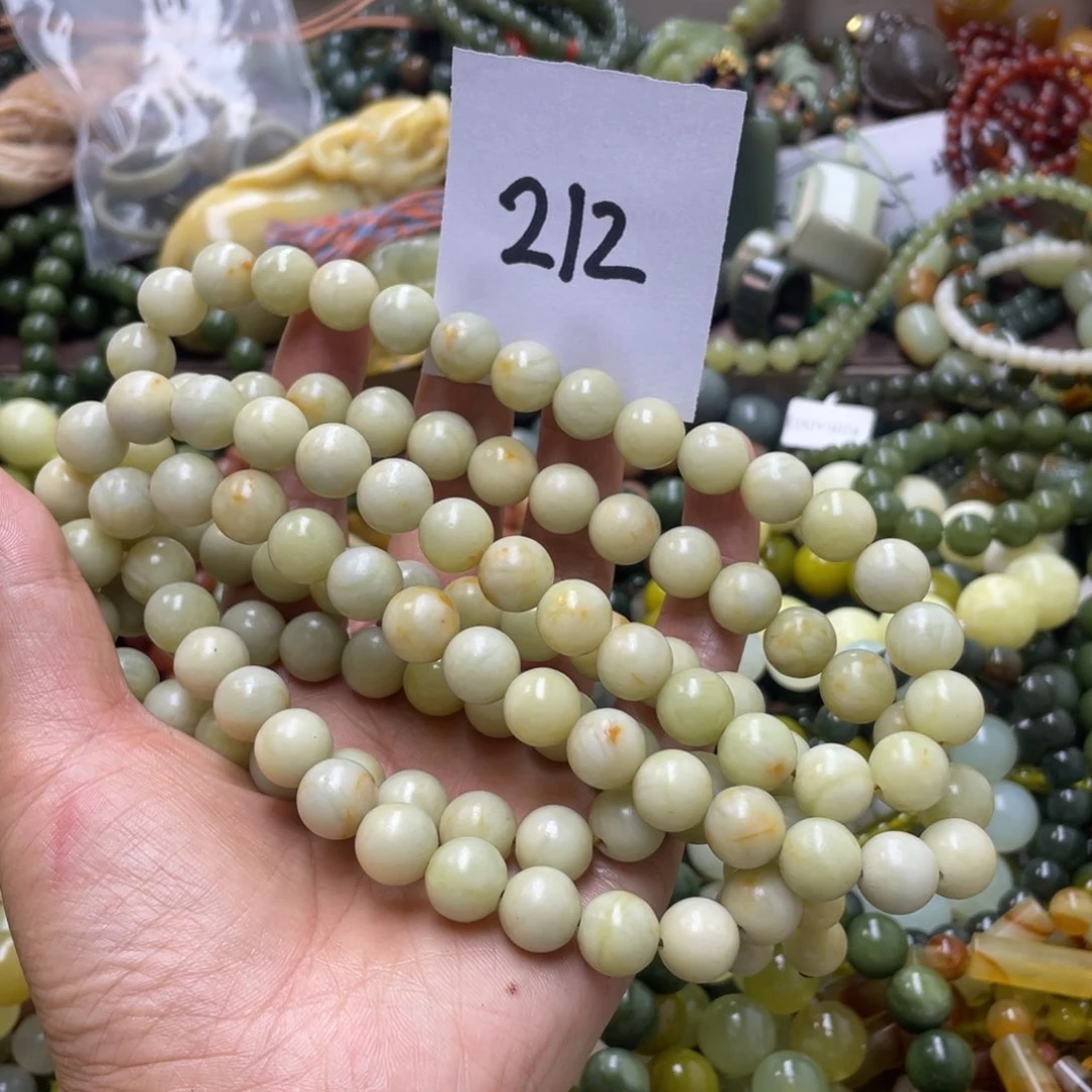 未镶嵌蛇纹石玉手链v***l