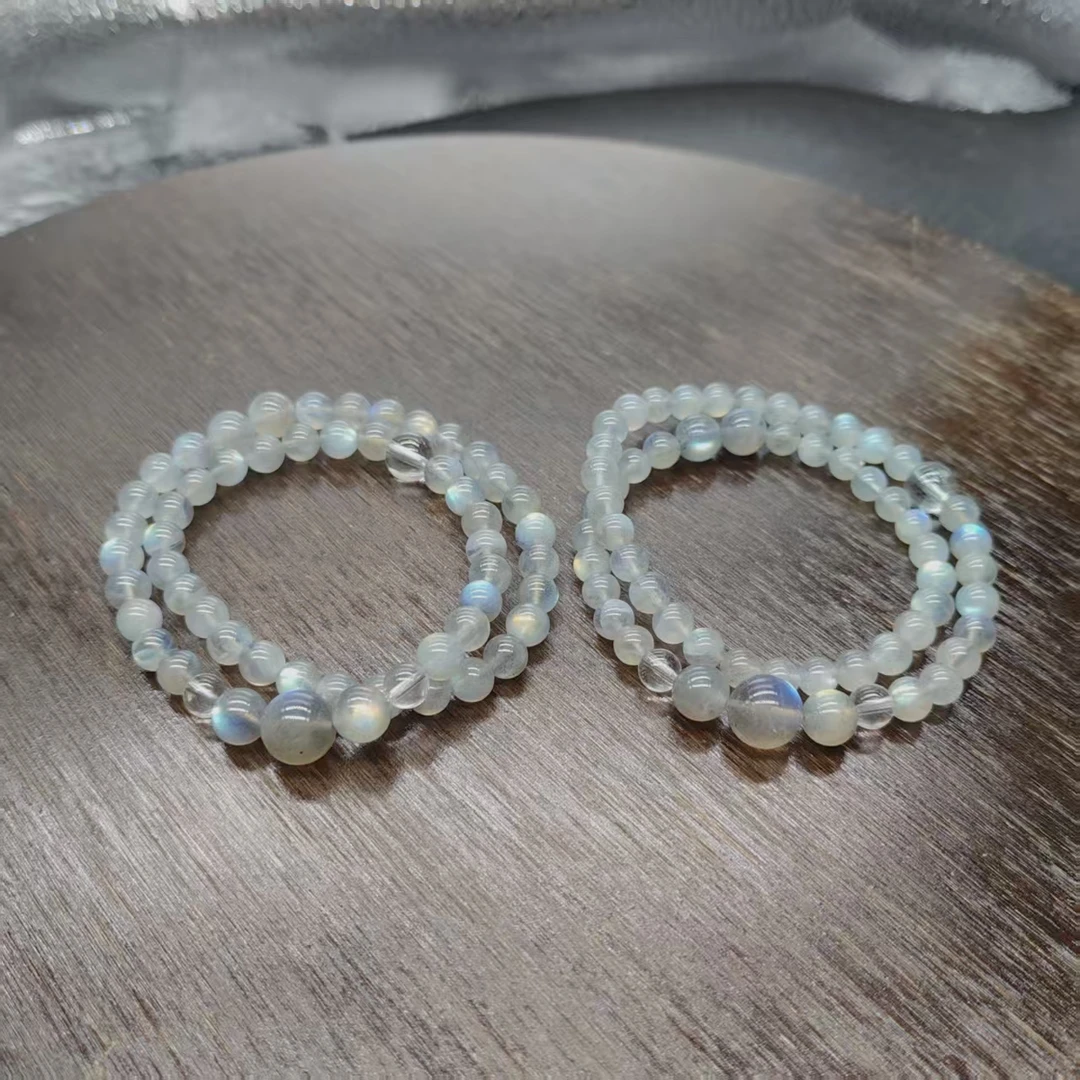 硕夏天然月光石6mm+设计款双圈多样性发其一SX01017