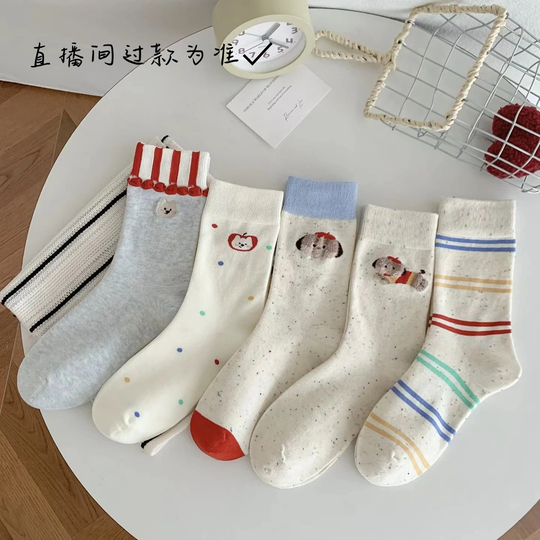 秋冬新款女袜男袜百搭中筒袜长筒袜ins学生袜潮袜运动袜
