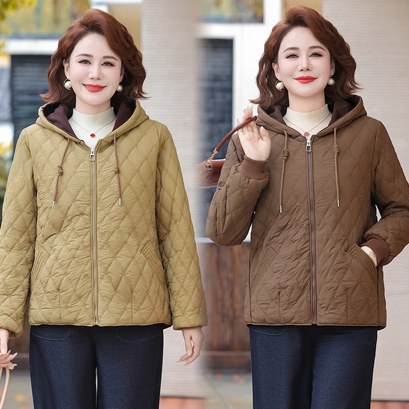妈妈装秋冬季中老年棉衣套装加绒加厚40到50岁上档次洋气保暖外套