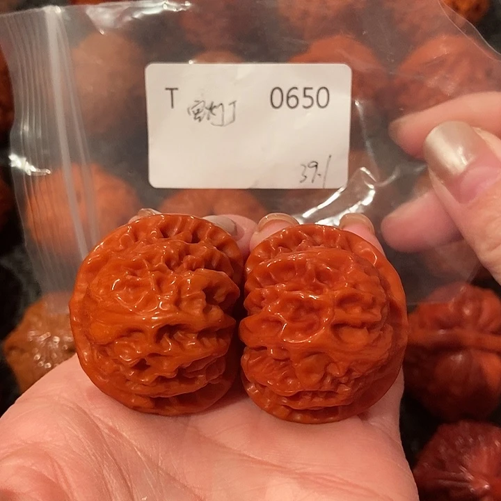 吊坠文玩核桃超玉化宫灯39
