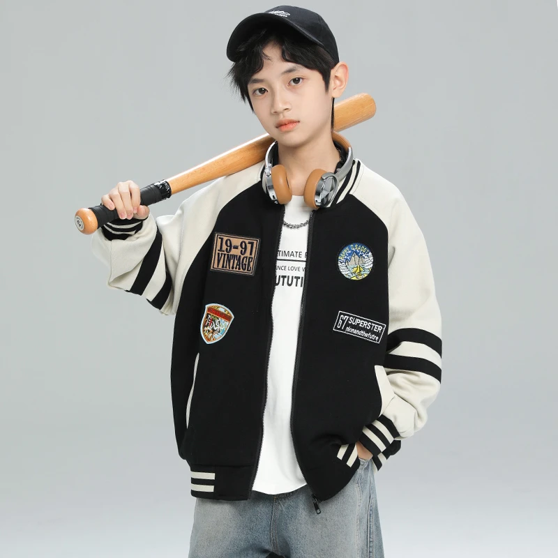 男童春秋款外套2025新款棒球服中大童休闲网红潮A5070