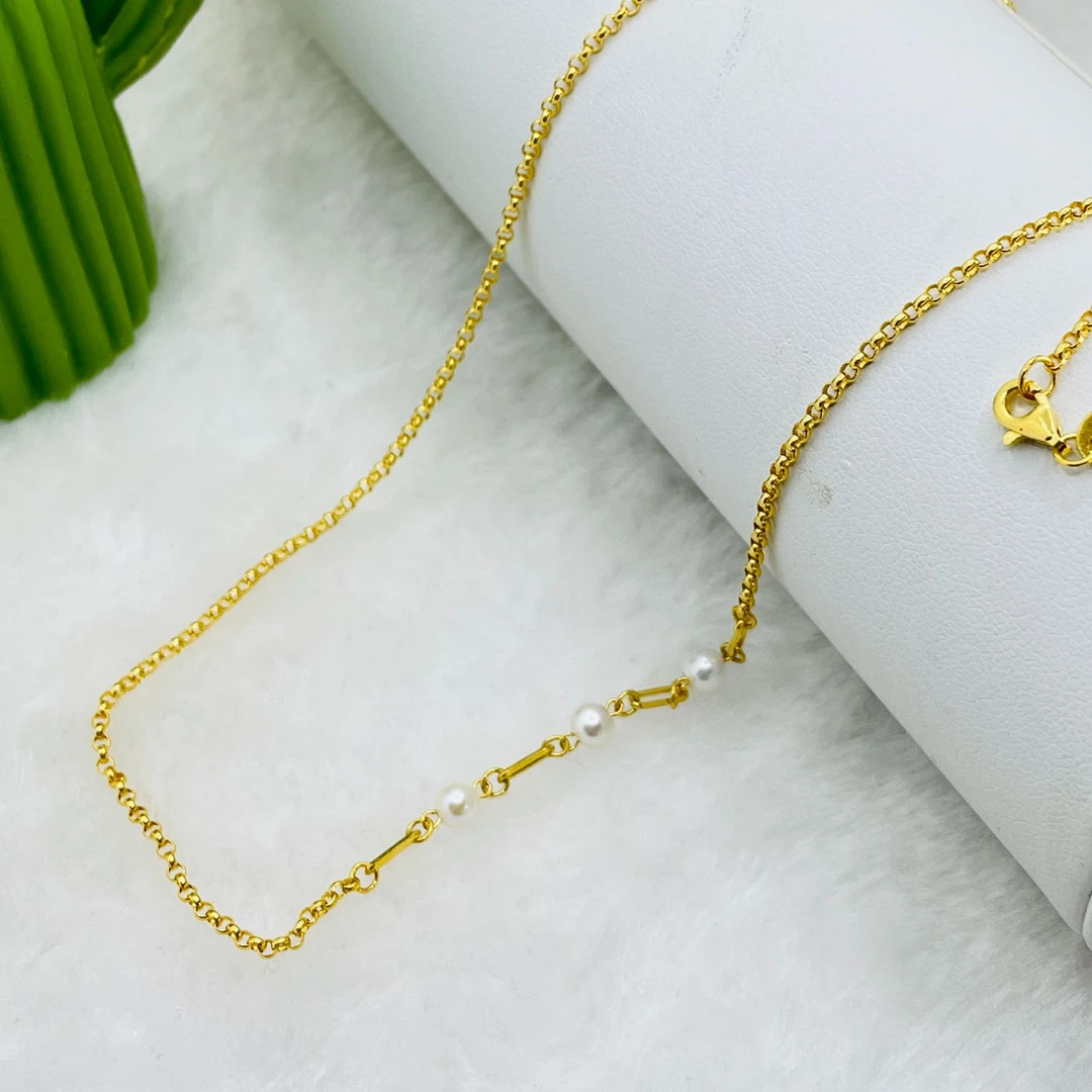 足金999 珍珠套链附加90