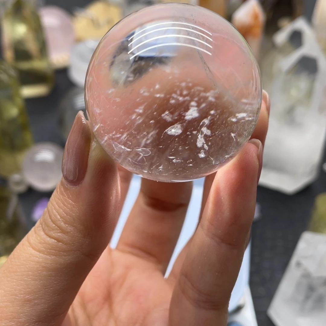 水晶53未镶嵌木*鳳白水晶球