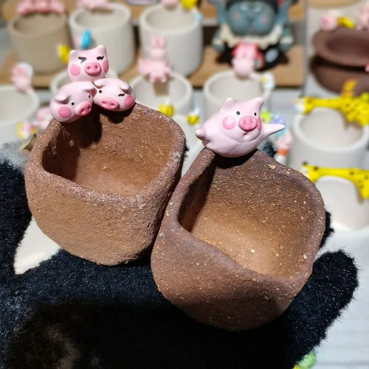 陶口4一对花盆123