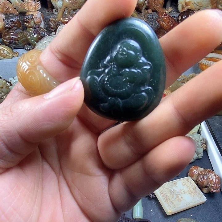 和田玉未镶嵌挂件