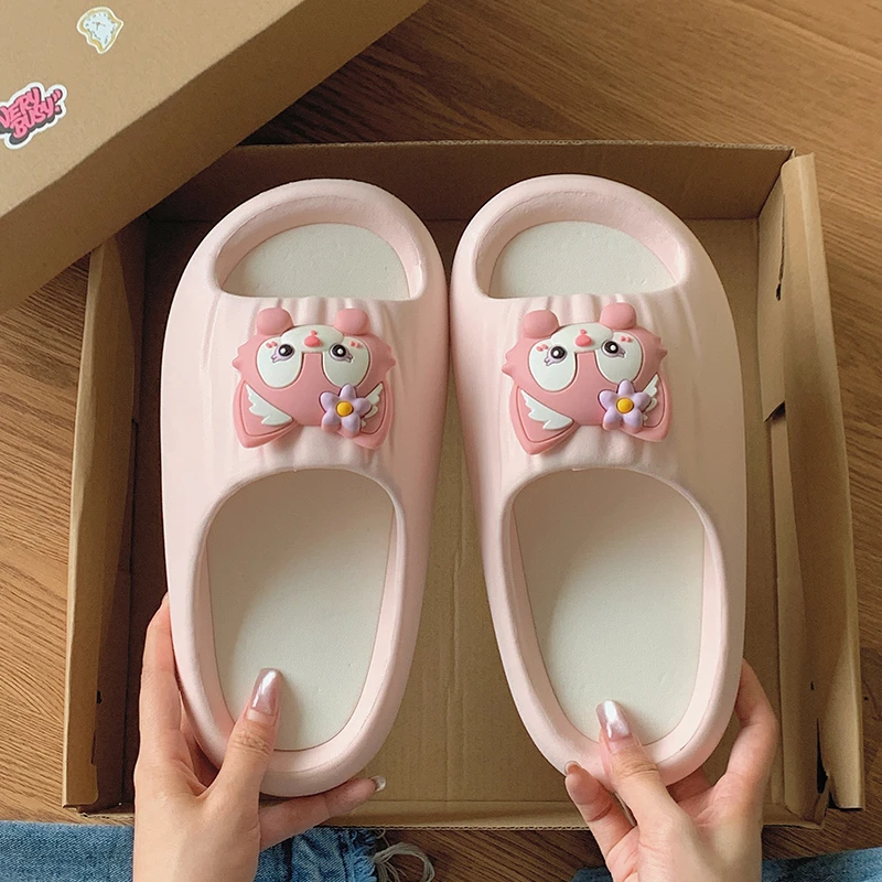 卡通可爱少女心狐狸拖鞋女夏外穿网红软底居家防滑室内凉拖鞋假日