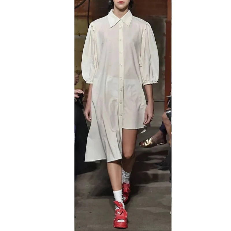 原单非市面货！“大王”翻领中长款连衣裙 R403