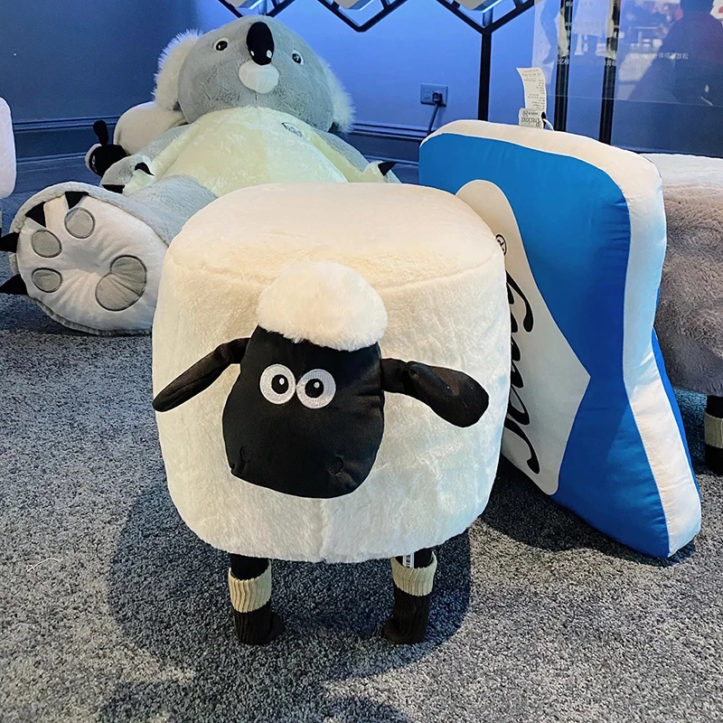 小羊肖恩换鞋凳矮凳化妆凳家用穿鞋凳梳妆凳可储物拆洗凳乔迁礼物