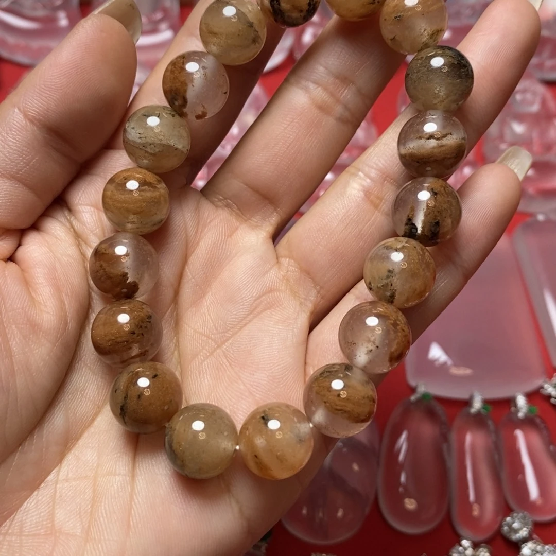 石英质玉未镶嵌手串卡12+