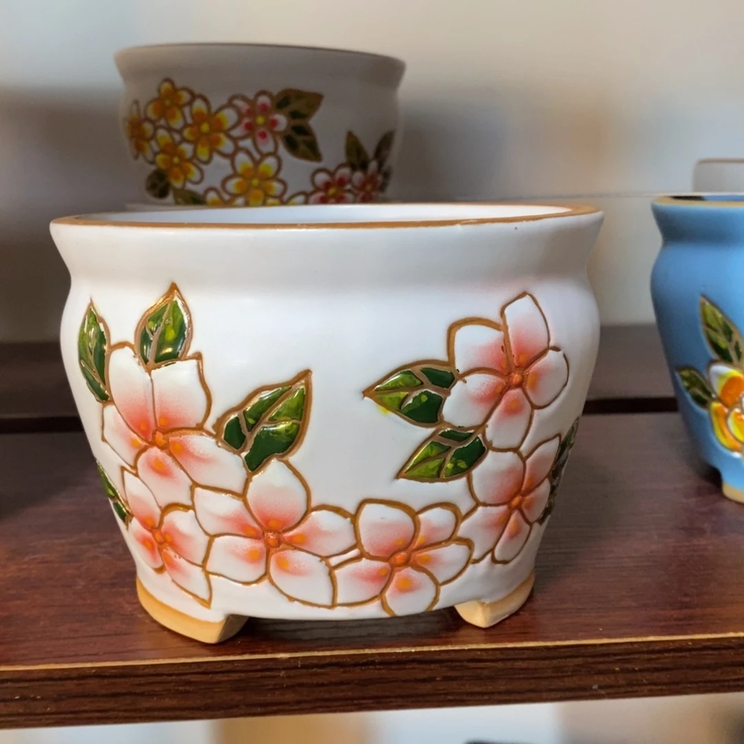 红陶韩式多肉植物花盆