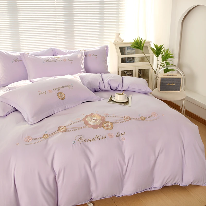 断码处理！ 80支新疆棉高端刺绣加厚磨毛亲肤轻奢小清新四件套