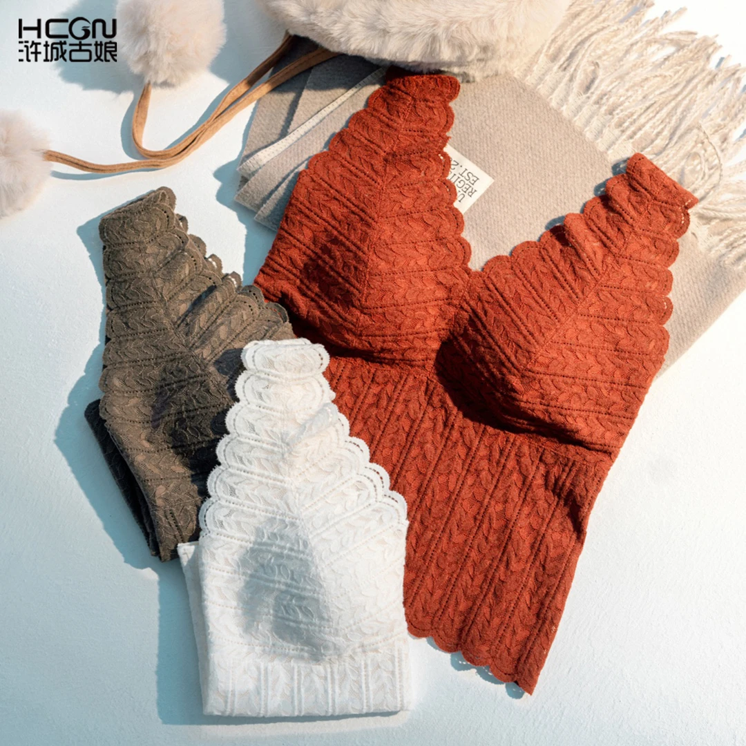 秋冬新款蕾丝舒适美背百搭气质女无痕亲肤保暖打底衣背心BX122001