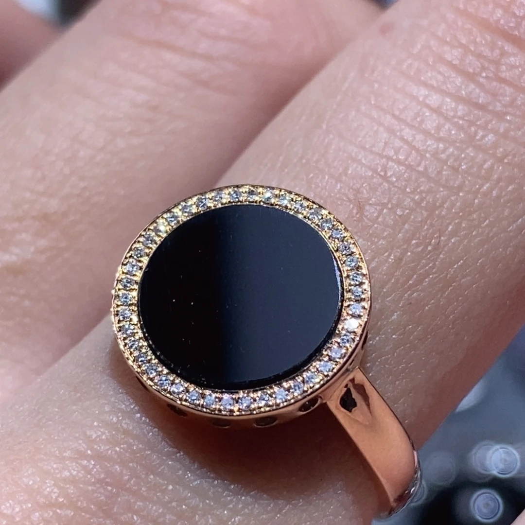 翡翠18K金镶嵌戒指