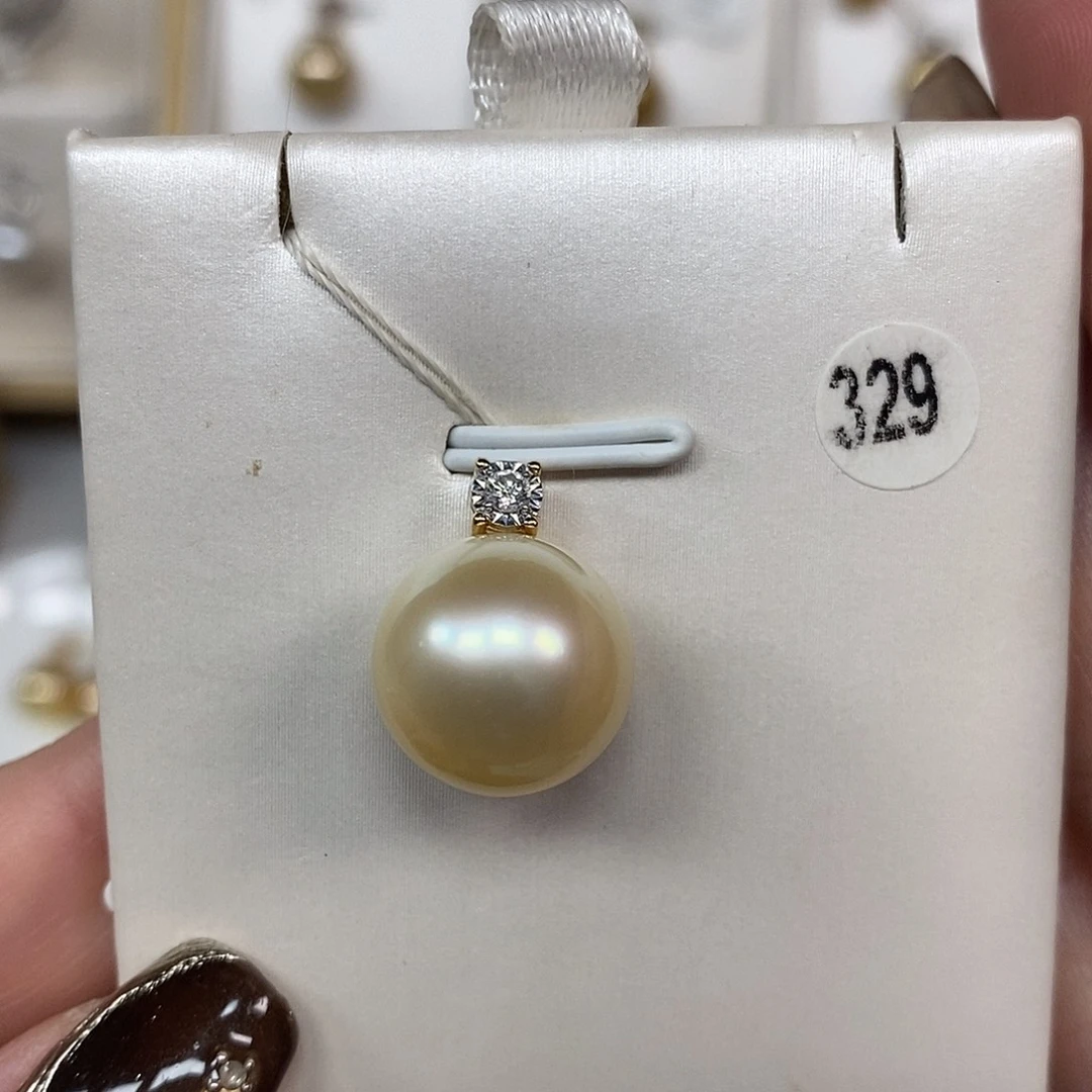 吊坠(不含链)海水珍珠18K金镶嵌