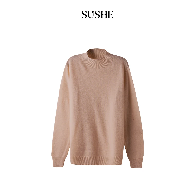 束皙SUSHE 山羊绒半高领针织衫毛衣2951