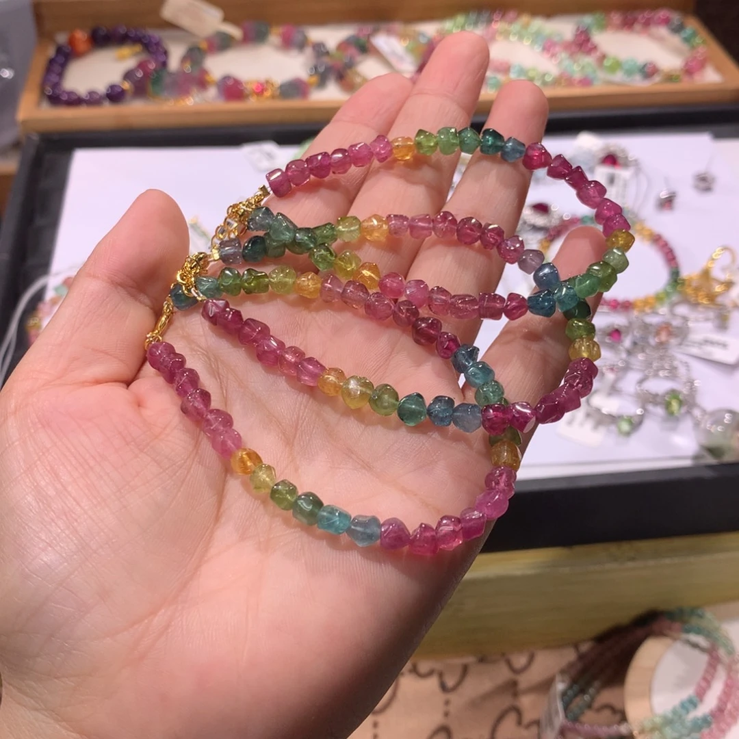 未镶嵌手链碧玺多样性发其一