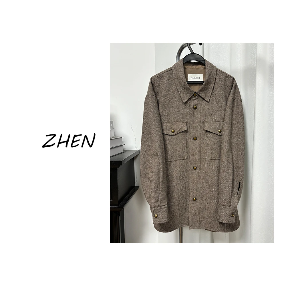 【ZHEN】K1094 2025新款衬衫显瘦时尚百搭设计师轻奢款