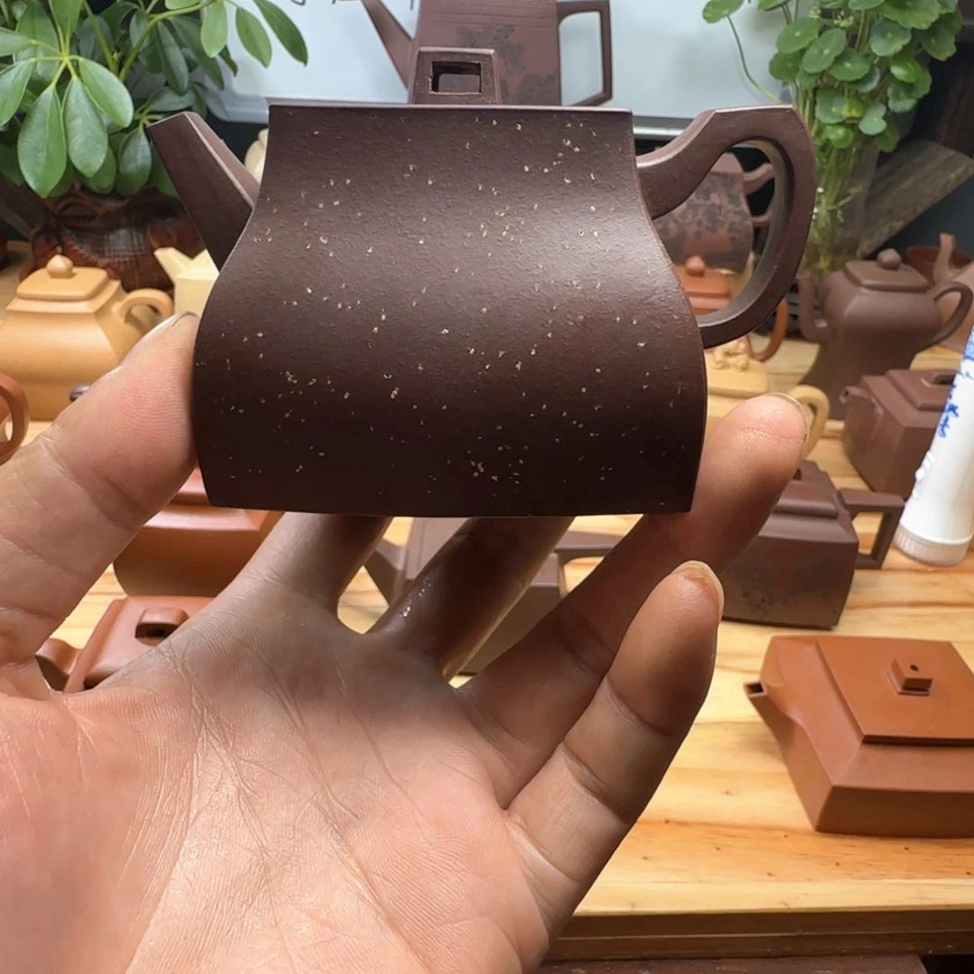 紫泥壶半手工紫泥方壶