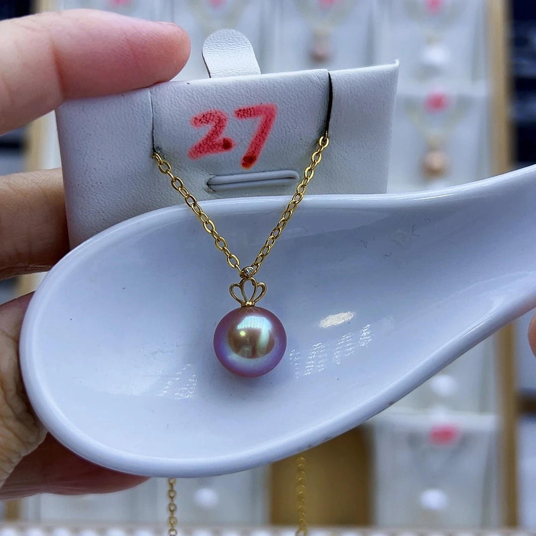 吊坠(不含链)18K金镶嵌淡水珍珠