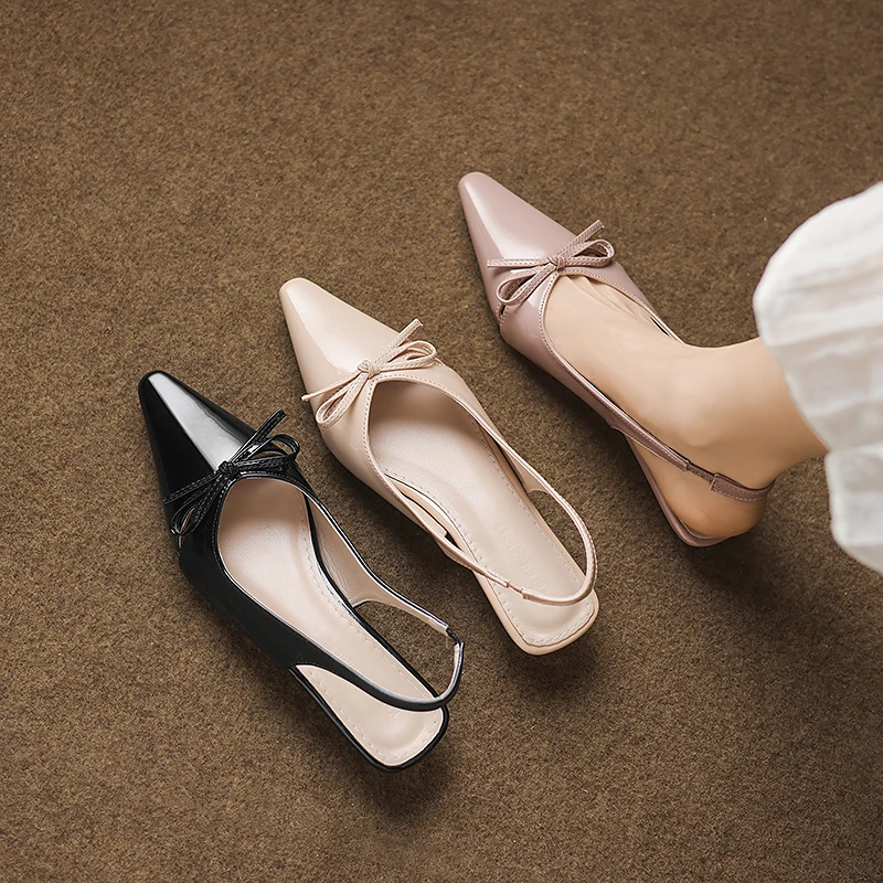 【爆款甩尾】蝴蝶结包头凉鞋女2025夏季新款配裙子单鞋百搭气质女鞋