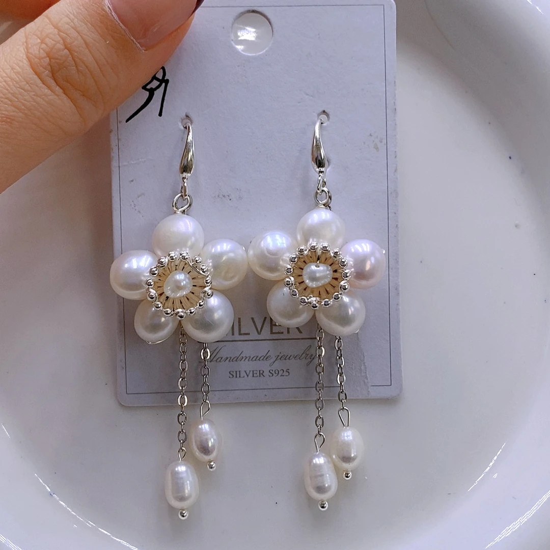 颈饰银S925镶嵌淡水珍珠