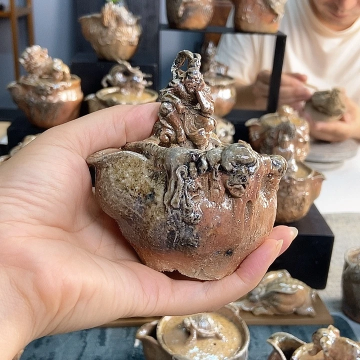 简***宝士焚纯手工柴烧宝瓶