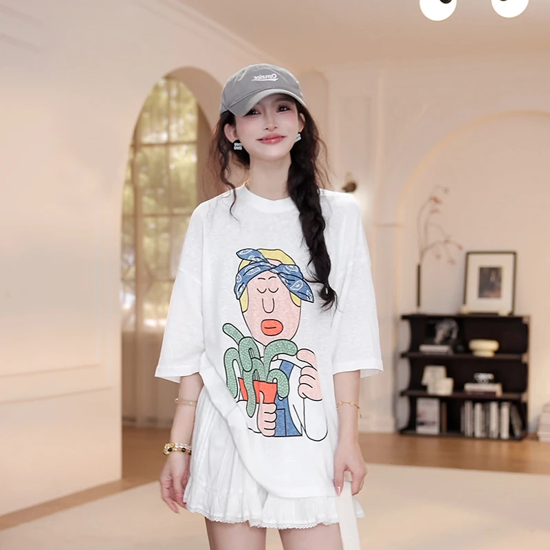 【YANYAN】夏季百搭仙人掌男孩宽松短袖T恤YY-3513