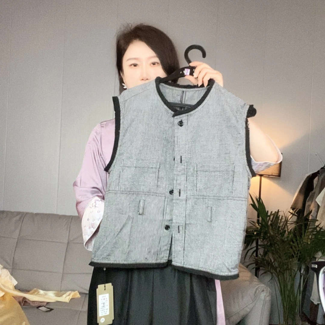 马甲阔腿裤两件套m码