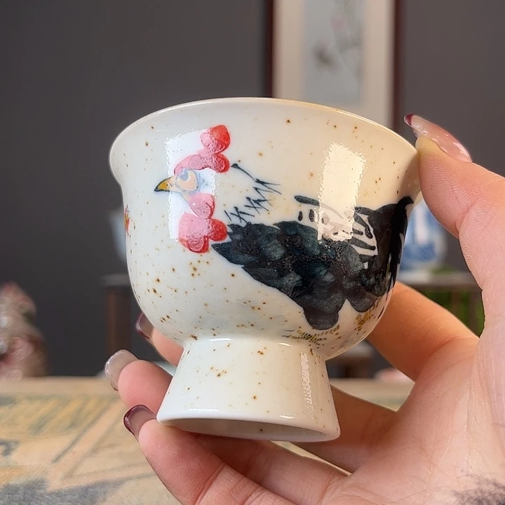 摆件景德镇陶瓷茶杯多人