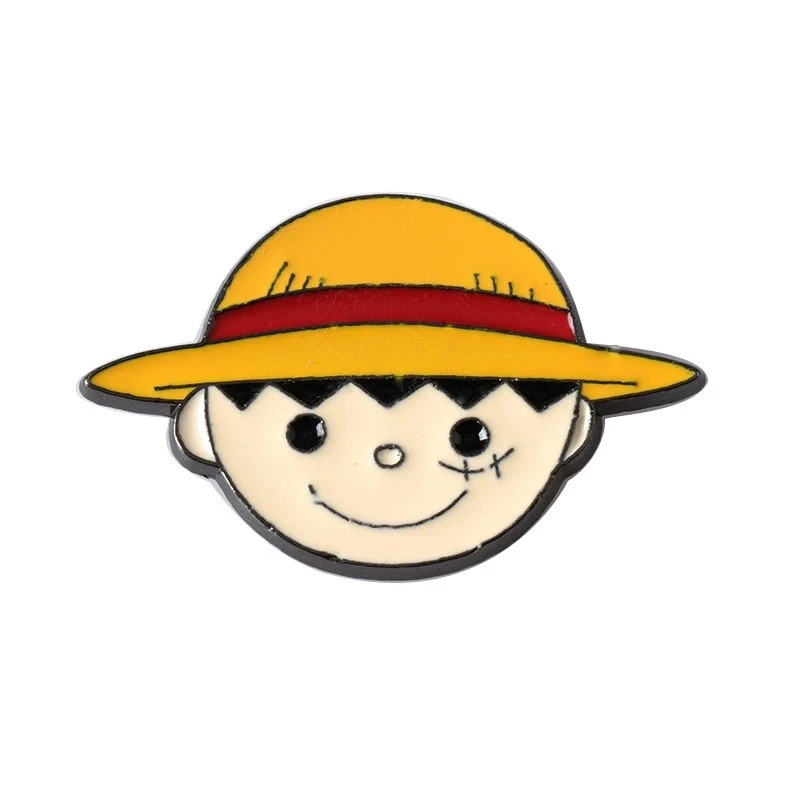 草帽路飞海贼团后援金属胸针徽章 收藏装饰