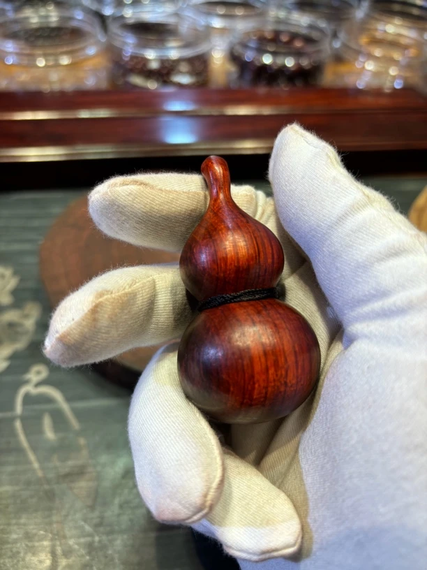 檀论东森一物一拍原木葫芦把玩编码