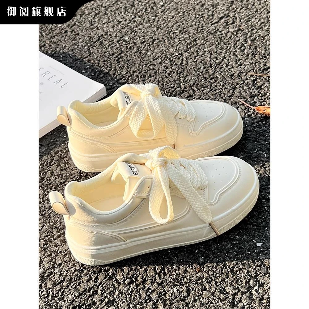 御阅百搭贝尔白女鞋2025潮流款新款百搭小众运动鞋韩国厚底休闲鞋