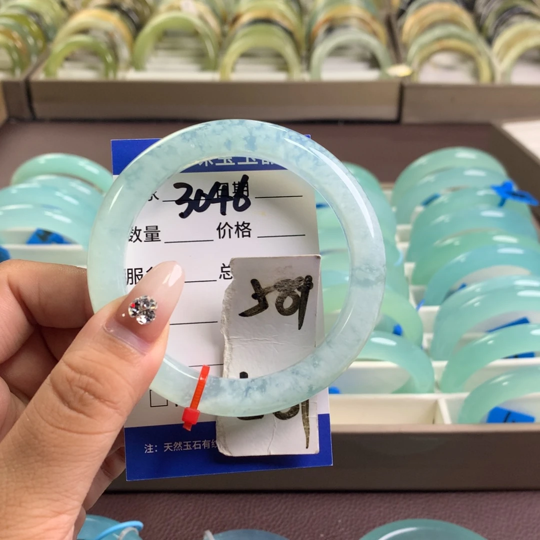 未镶嵌蛇纹石玉手镯3046