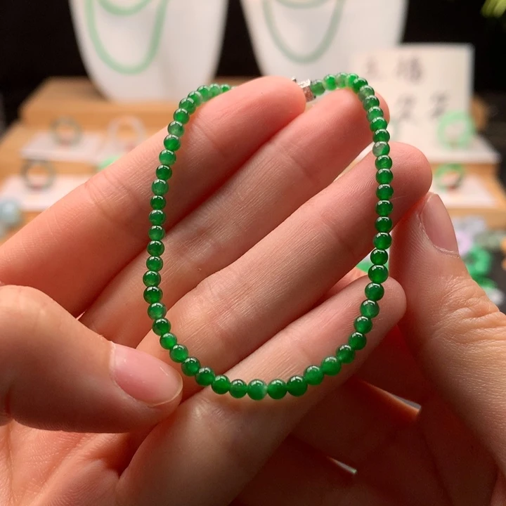 大***营翡翠未镶嵌手链天然缅甸A货翡翠