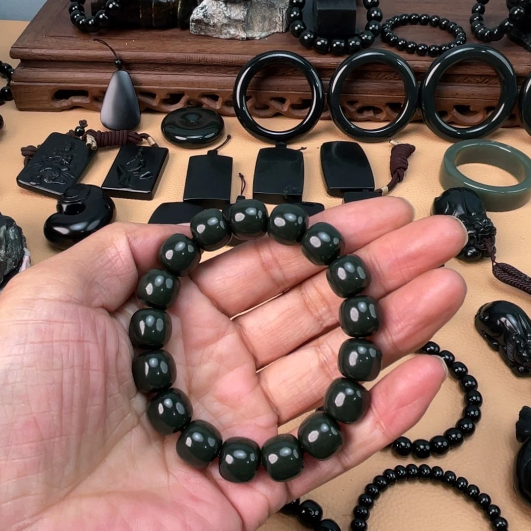 和田玉未镶嵌手链