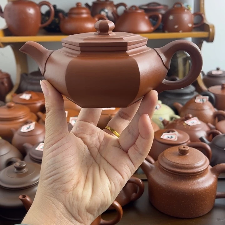 茶壶紫砂200cc朱泥全手微瑕（不退不换）