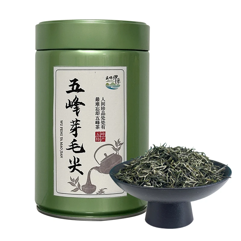 2025新茶湖北宜昌五峰明前高山绿茶芽毛尖罐100g芽毛尖一芽一叶