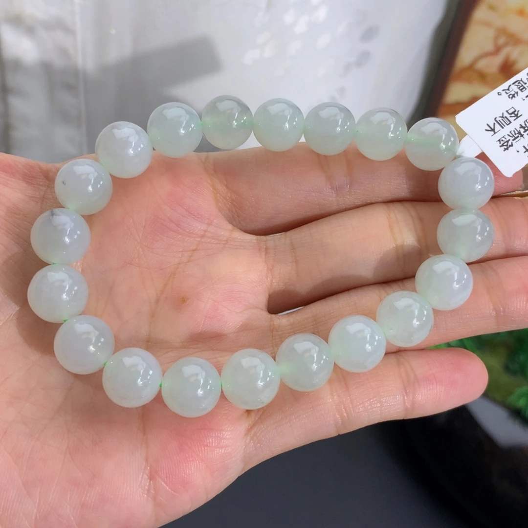 翡翠未镶嵌手串卡10胶润淡淡晴手串