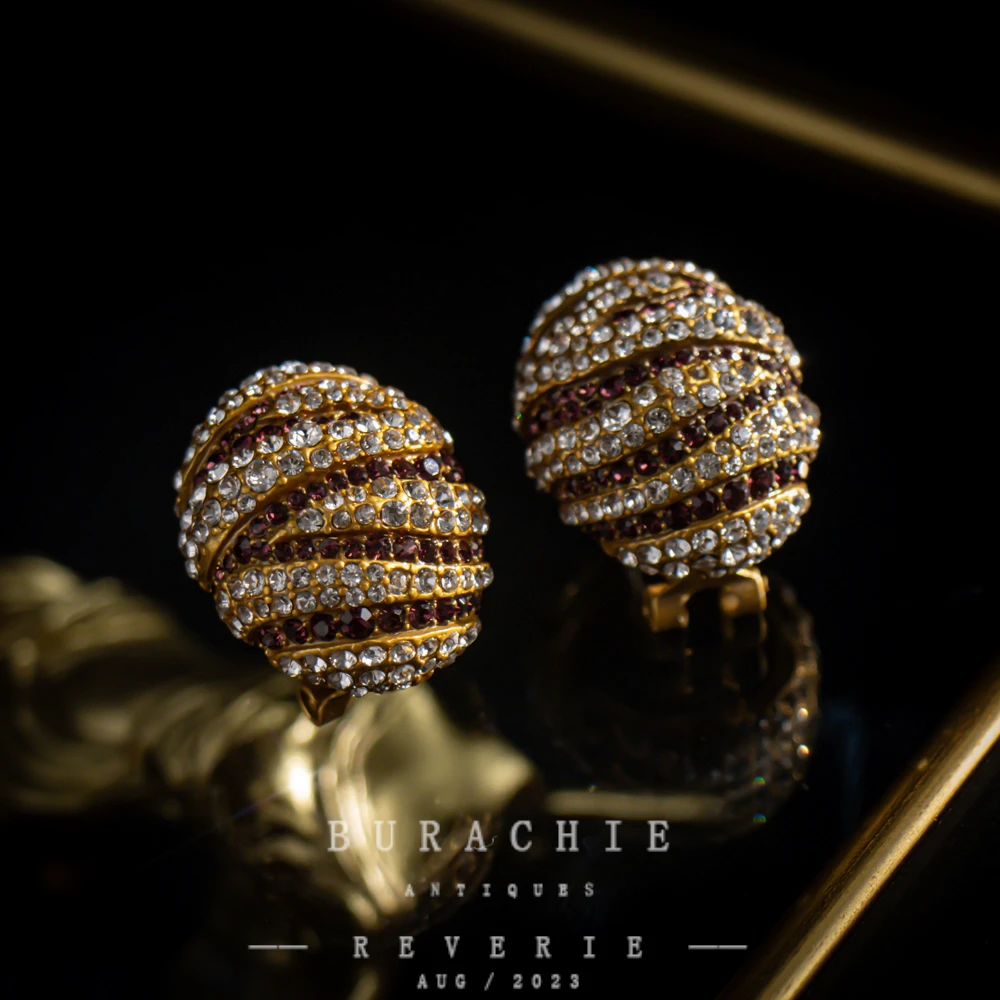 铜合金仿水晶耳饰 【6933】周年珍藏英｜经典原标克拉款CrownFrett