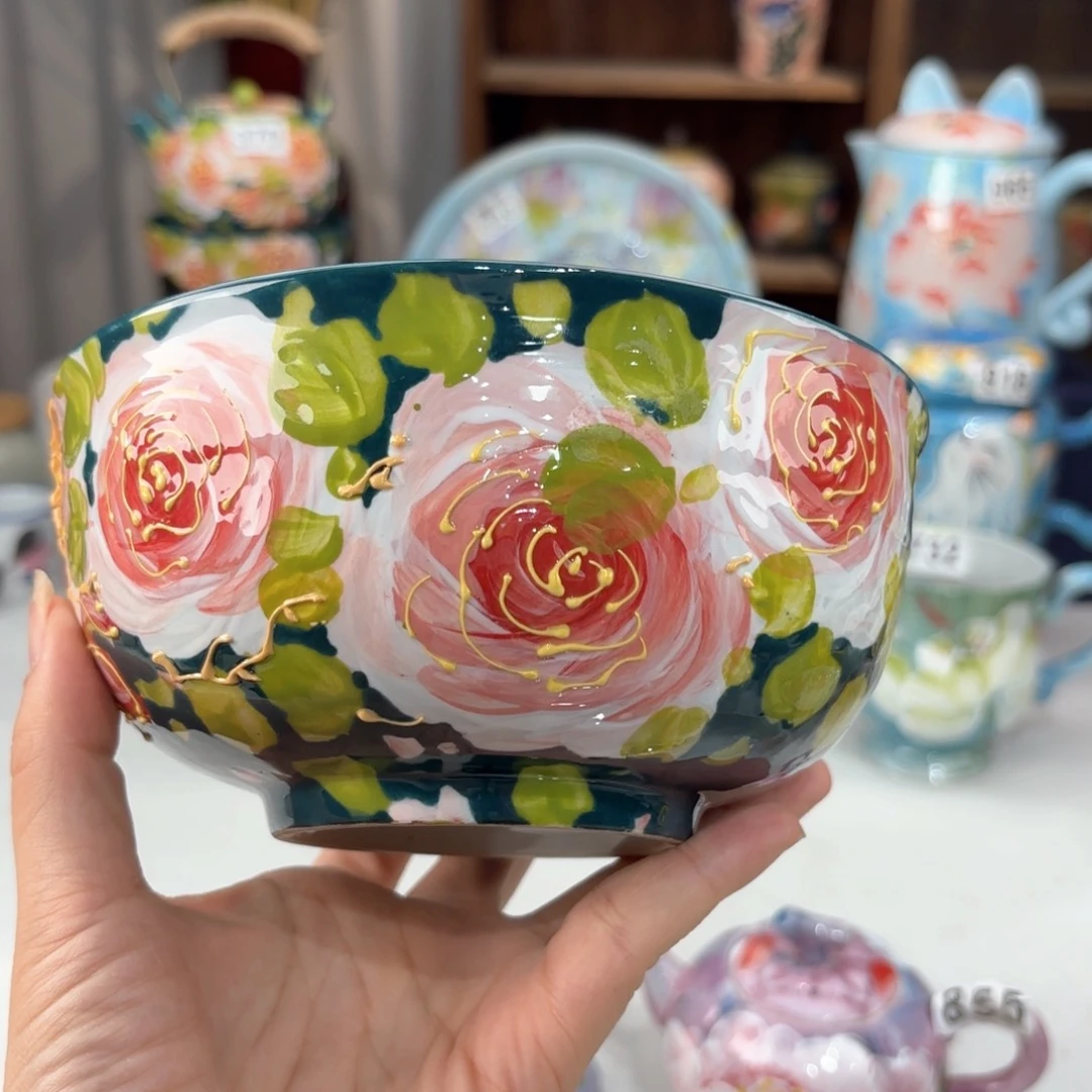 景德镇手绘高温釉下彩陶瓷茶具