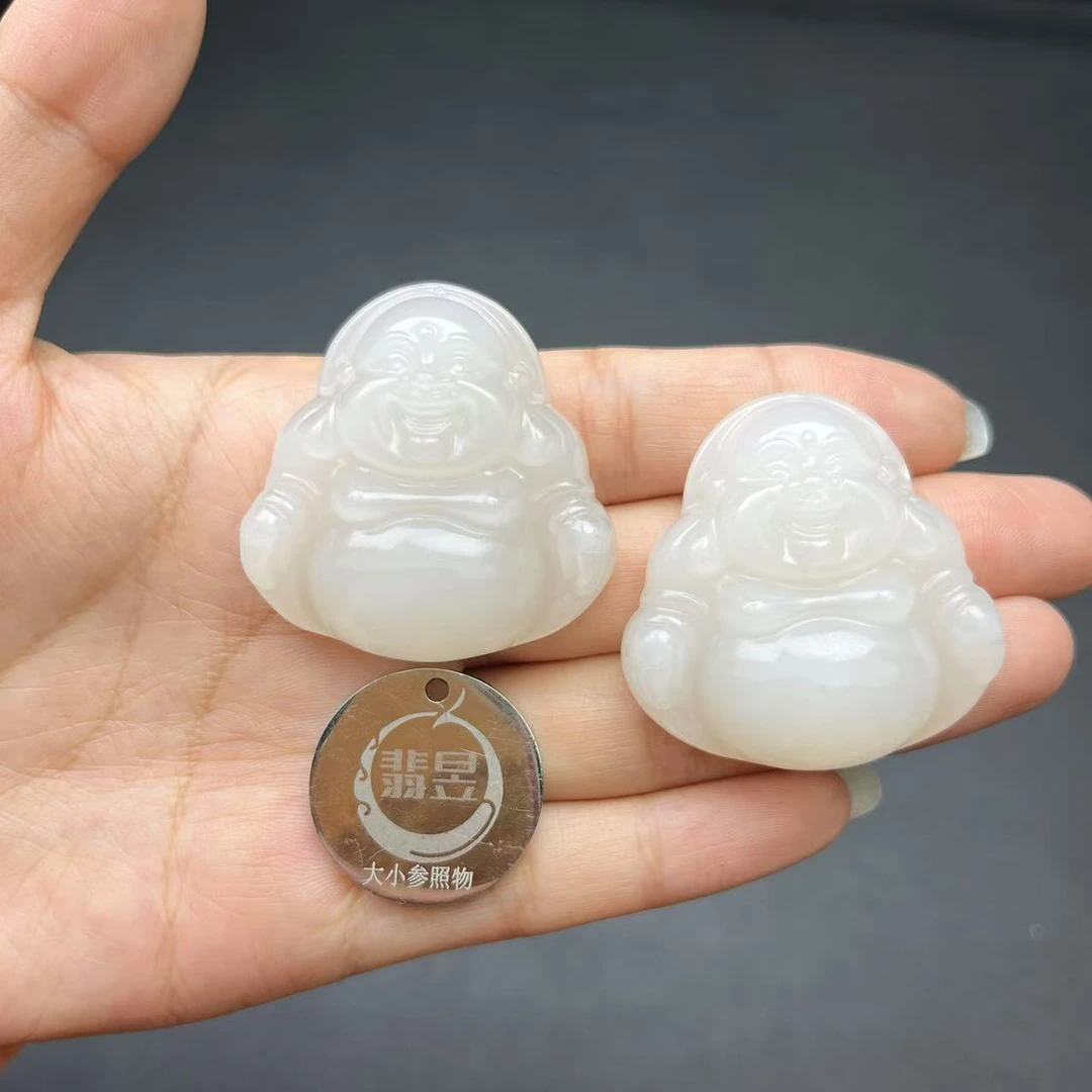 翡昱-N3-14103-和田玉佛公吊坠/约39*39*12/-多样性发其一D